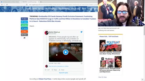 Lefty Terrorist Runs Over Peaceful Freedom Trucker Protestors