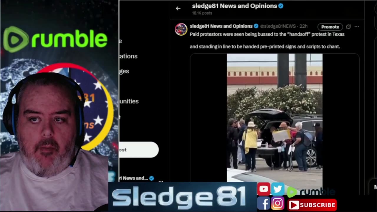 Paid protesters were seen being bussed to hand off protest in Texas