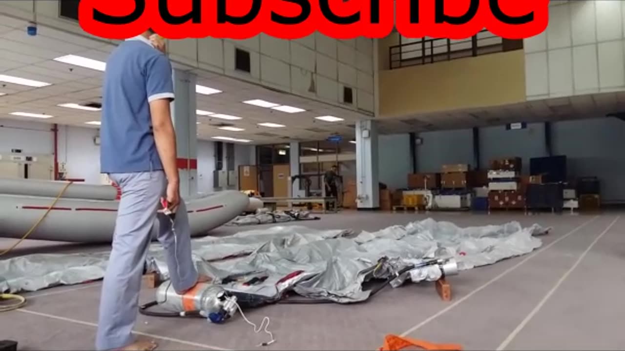Funny How They Test Escape Slide in Workshop #Aviation #Flying #AeroArduino