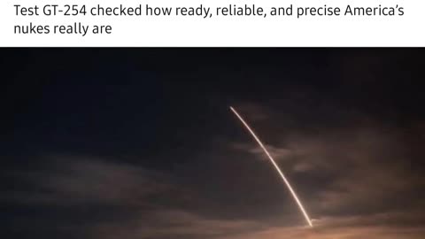 US just launched an unarmed Minuteman III ICBM from Vandenberg, California