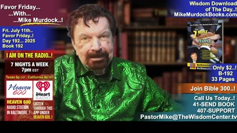 Fri. July 11 - Favor Friday With Mike Murdock..!!!