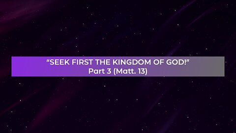 Seek First The Kingdom Of GOD - Pt III | Sunday Morning Service (07/27/2025) | Jubilee Worship Center