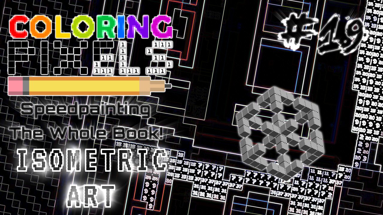 Coloring Pixels - Speedpainting The Whole Book! #19 (Isometric Art)