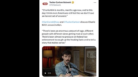 Ian Carroll ~ No Honest Set of Answers | Charlie Kirk RIP 🙏