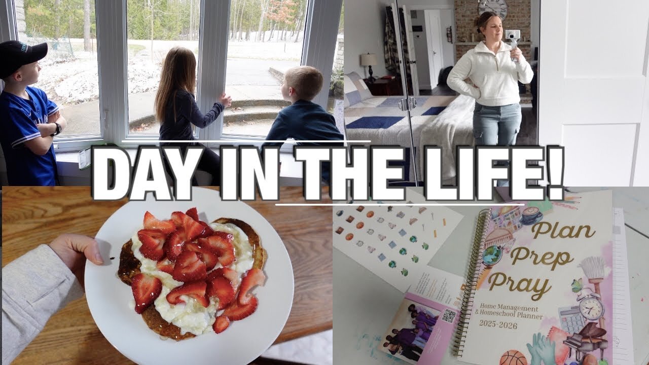 OUTFIT OF THE DAY, HOMESCHOOL PLANS, & APRIL SNOW | MOM VLOG
