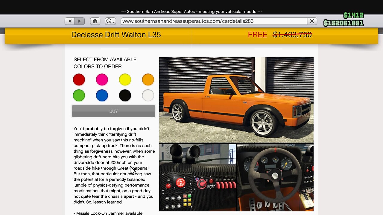 GTA 5, Declasse Drift Walton L35
