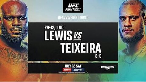UFC FIGHT NIGHT: DERRICK LEWIS VS TALLISON TEIXERA