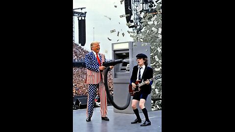 Donald Trump rocks with AC/DC