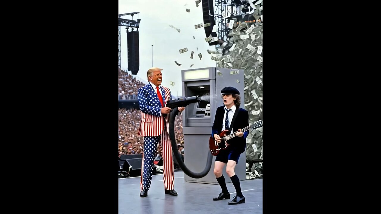 Donald Trump rocks with AC/DC