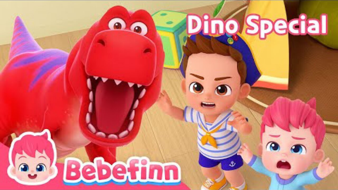 Dino Finger and The Dino World Song Series Compilation | Bebefinn Nursery Rhymes for Kids