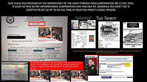 PROOF THE US ARMY AND ITS GENERALS ARE DELAYING OUR CLAIMS TO DEFUSE THEIR CRIMES AGAINST HUMANTY!