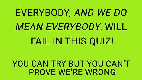 Challenging Knowledge Quiz