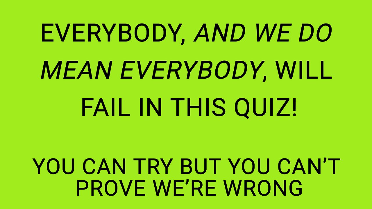 Challenging Knowledge Quiz