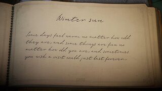 Unravel part 8, Winter Sun