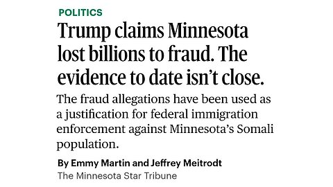 Star Tribune's Attempt To Debunk Trump's Claim About Scope Of MN Fraud Is Aging Worse By The Day