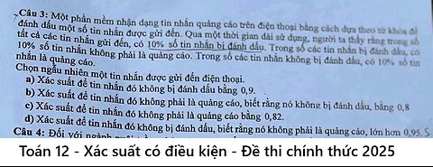 Đề chính thức 2025: Một phần mềm nhận dạng tin nhắn quảng cáo trên điện thoại bằng cách dựa theo