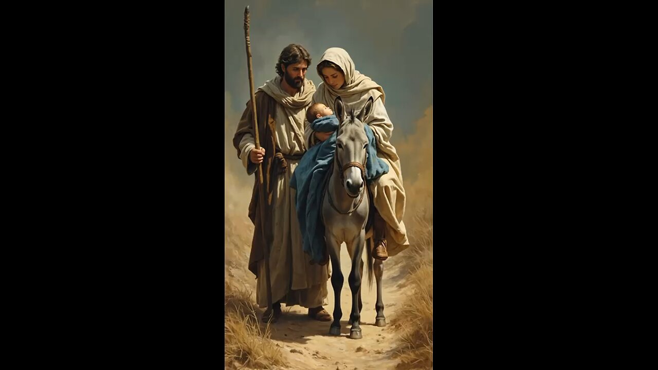 Mary and Joseph with baby Jesus