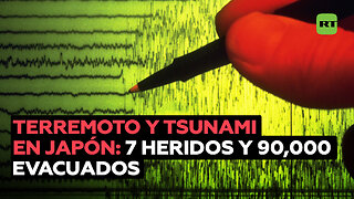 Fuerte terremoto y tsunami en Japón deja siete heridos y 90.000 evacuados