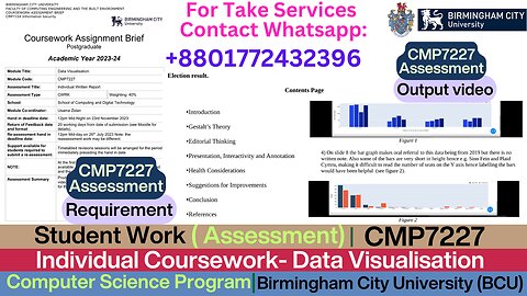 Client Work (Coursework) | CMP7227 – Data Visualisation | Individual Coursework Report | (BCU)