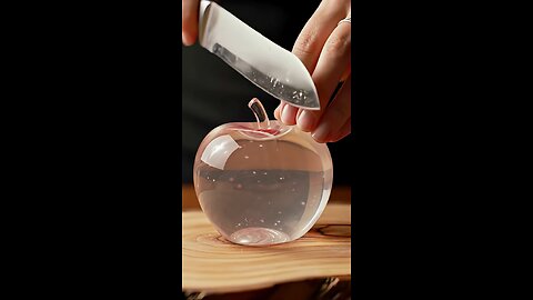 Cutting Glass Fruits Apple 🍎 ASMR