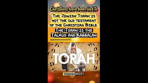 The Jewish Torah is not the old testament of our Christian Bible.