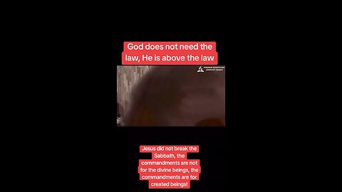 📣📣📣Jesus did not break the Sabbath, the commandments are not for the divine beings!