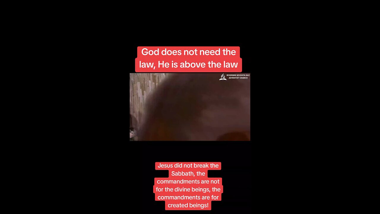📣📣📣Jesus did not break the Sabbath, the commandments are not for the divine beings!