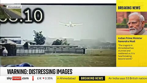 New footage shows moment Air India plane takes off and crashes
