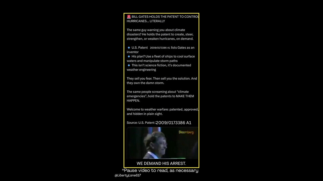 🌪️Bill Gates Holds a Patent Capable of Controlling a Hurricane