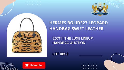 HERMES BOLIDE27 LEOPARD HANDBAG LEATHER