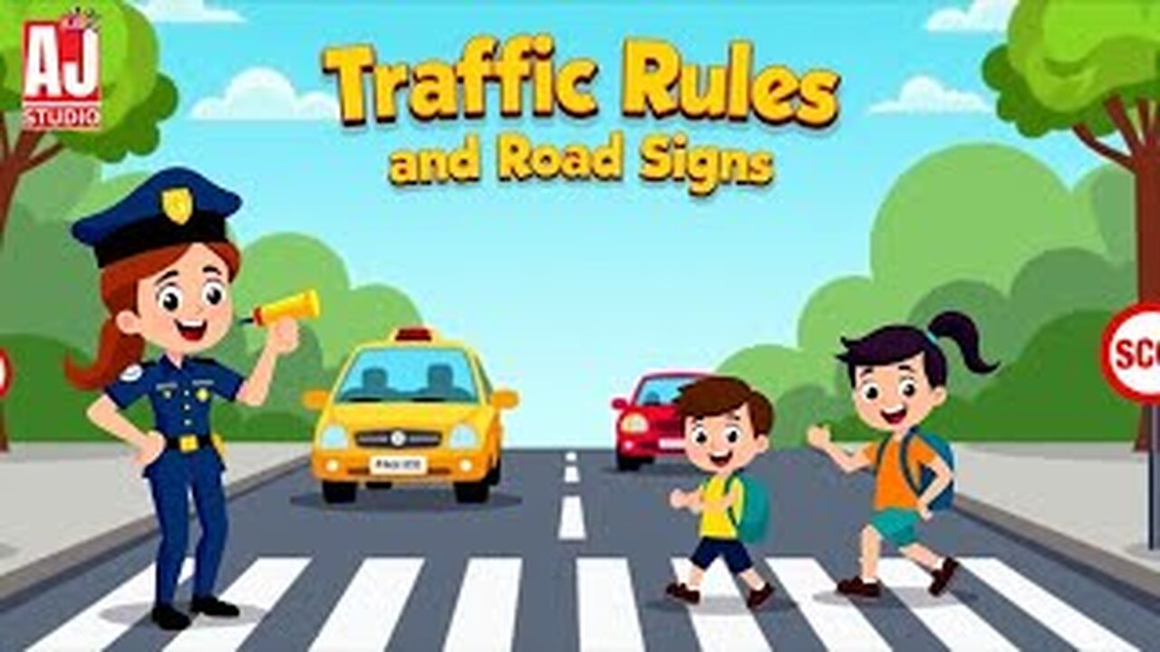 Traffic Rules and Road Signs for Kids🚸 | Learn Road Safety😊