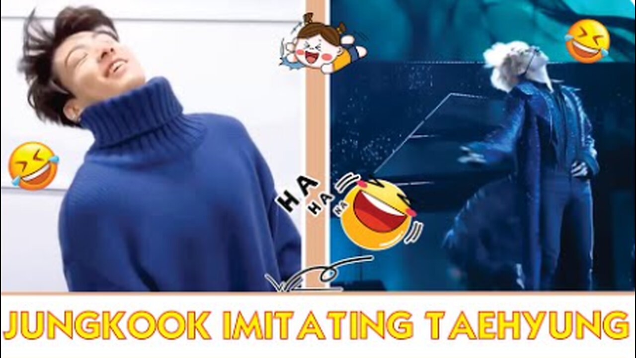 When Jungkook imitating Taehyung- Taekook funny moments