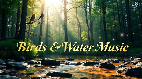 🐦 Original Bird Chirping Music | Flowing Water Background | Meditation & Stress-Free Music