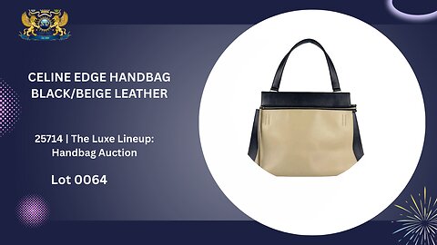 CELINE EDGE HANDBAG BLACK/BEIGE LEATHER