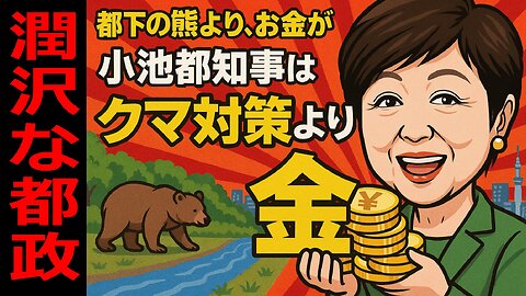🤣小池都知事は“都下の熊”より、お金が大事？多摩川沿いにクマが都市部へ移動するシナリオ