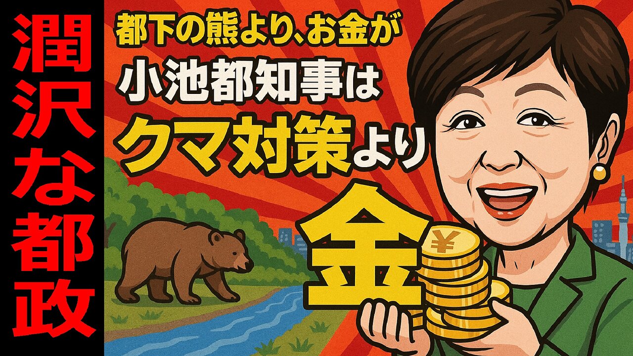 🤣小池都知事は“都下の熊”より、お金が大事？多摩川沿いにクマが都市部へ移動するシナリオ