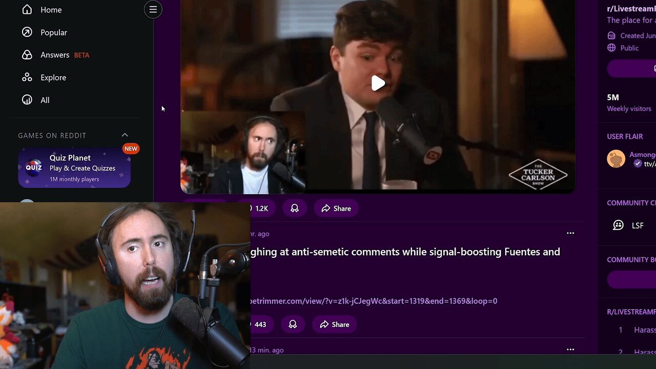 Asmongold Says Racist Jokes Are Hilarious