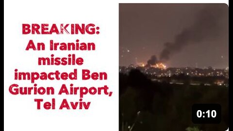🇮🇷/🇮🇱 BREAKING: An Iranian missile impacted Ben Gurion Airport, Tel Aviv
