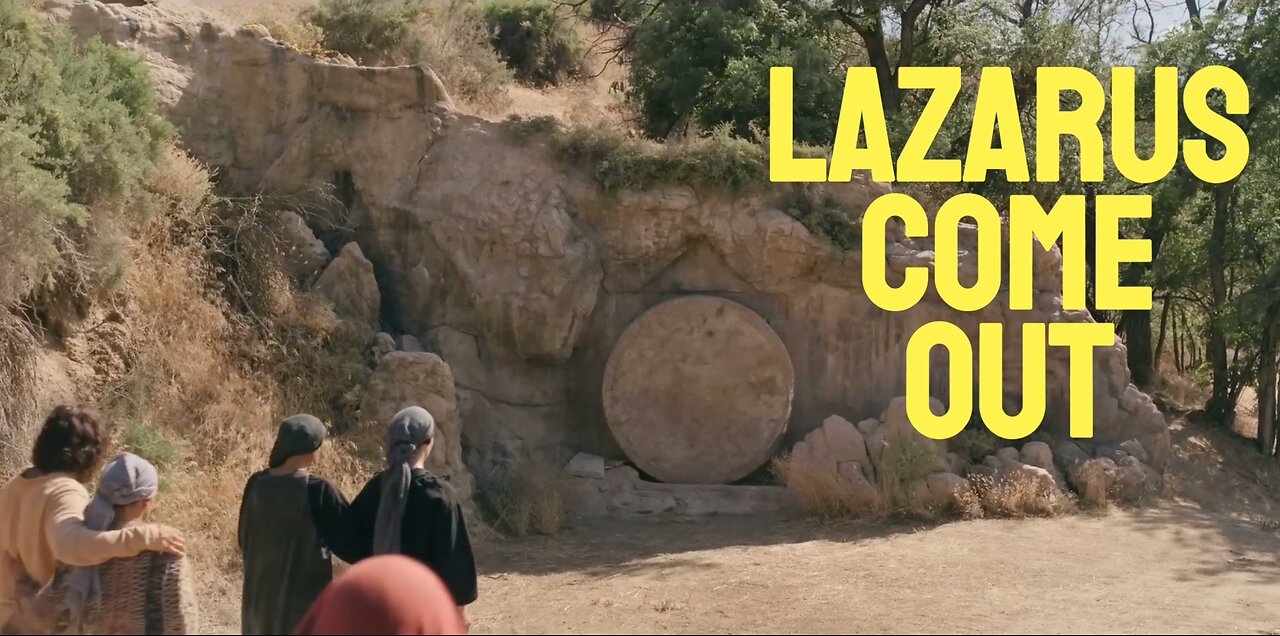 Lazarus is raised to life from the dead.