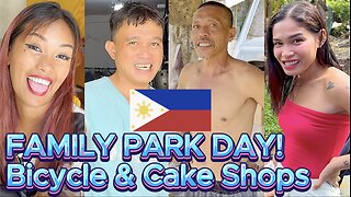 Filipina Family Park Day & Bicycle Shop & Cake Store! OFF GRID ISLAND FAMILY PHILIPPINES LIVING