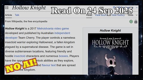 Hollow Knight (No AI) - 24 Sep 2025