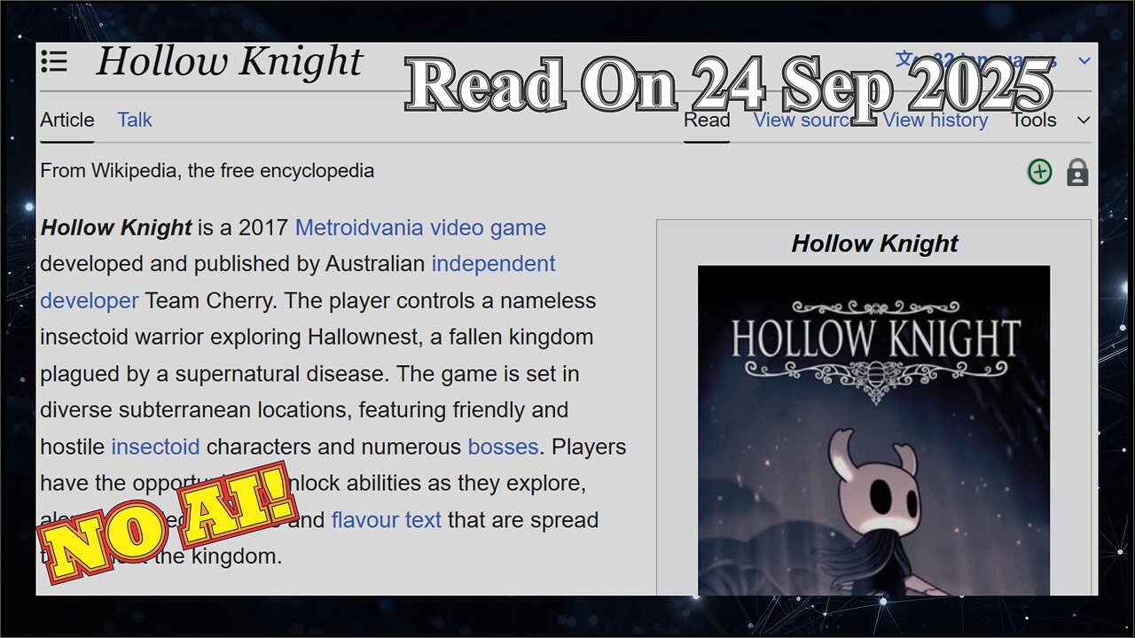 Hollow Knight (No AI) - 24 Sep 2025