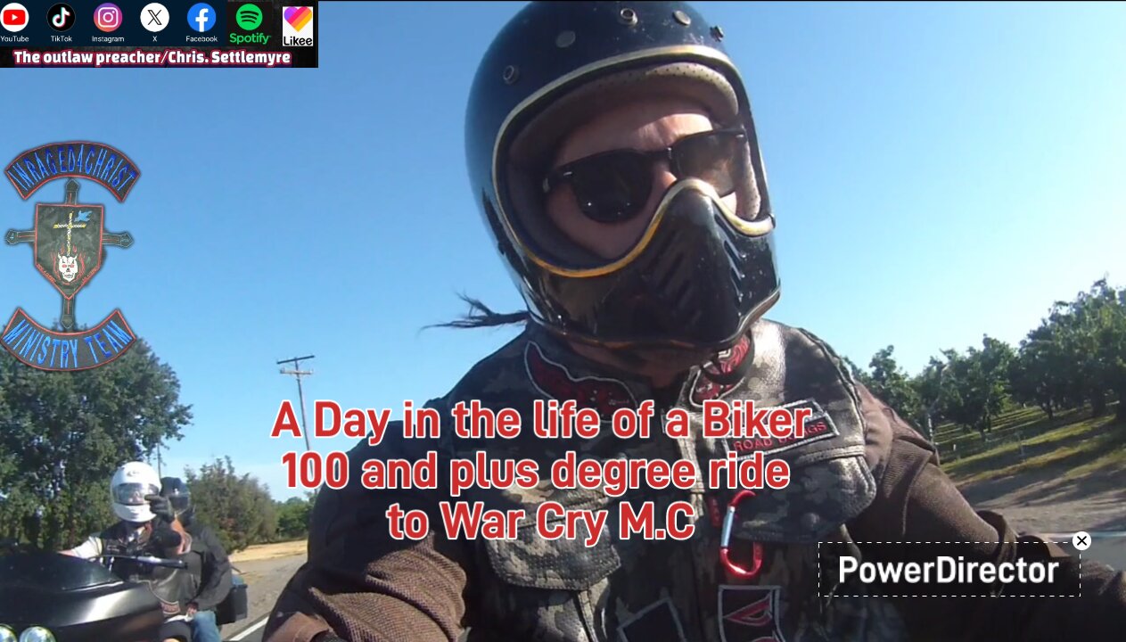 A Day in the life of a Biker100 and plus degree ride to War Cry M.C #theoutlawpreacher