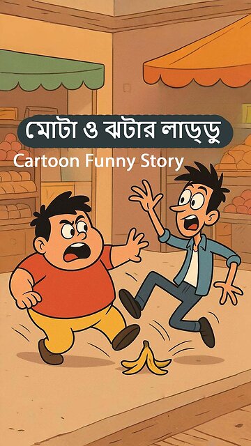 মোটা ও ঝটার লাড্ডু মজা Bangla Cartoon Funny Story