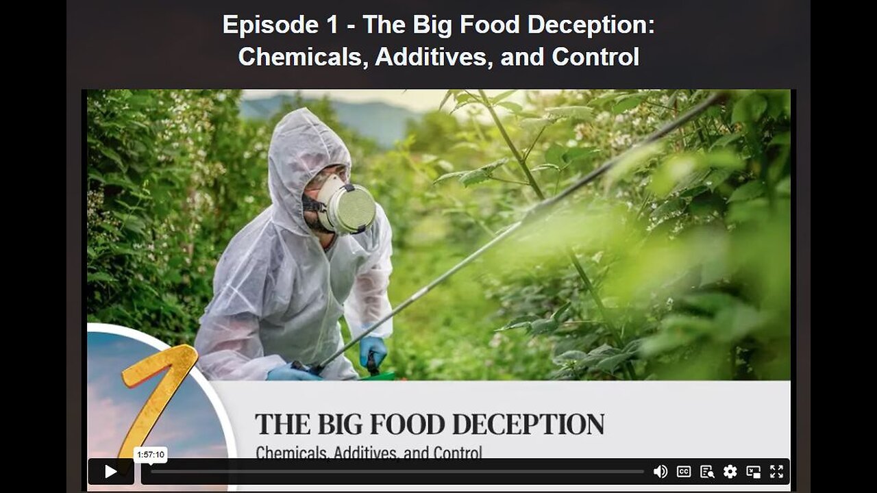 HEALING REVOLUTION SERIES: HEALREV: EPISODE 1- The Big Food Deception: Chemicals, Additives, and Control
