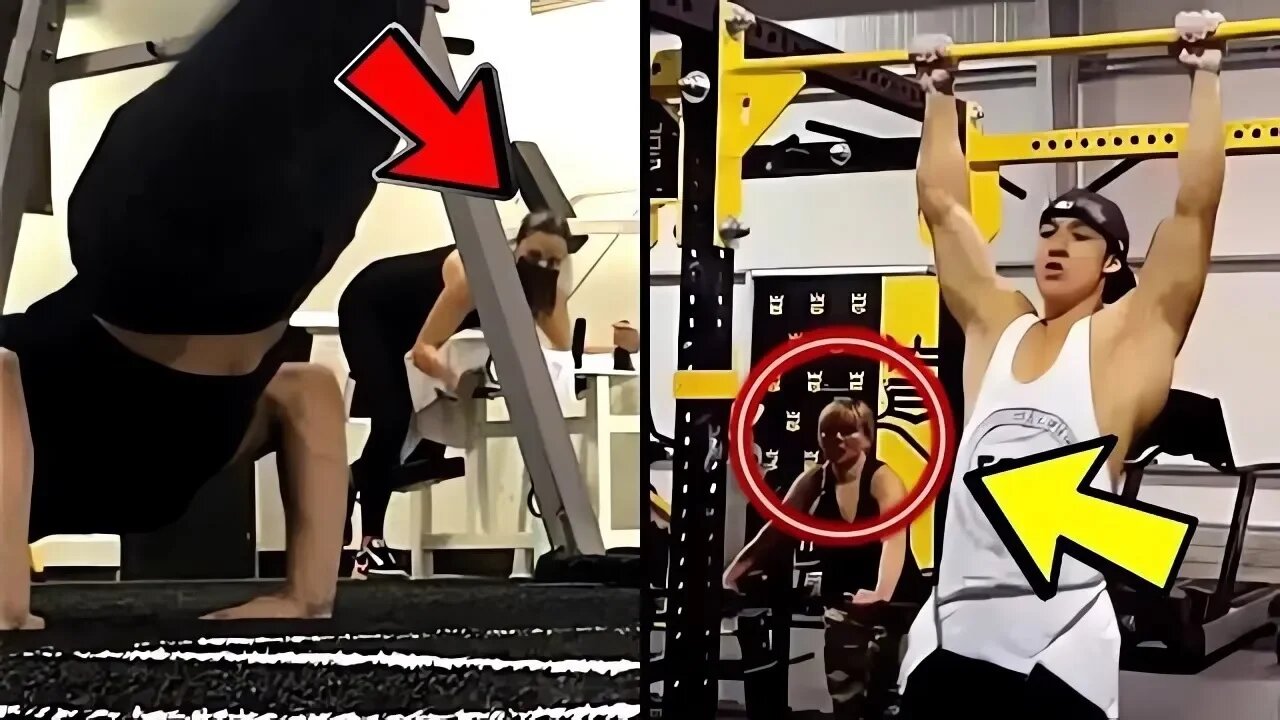 🔥Scaring People in The Gym With Calisthenics #24