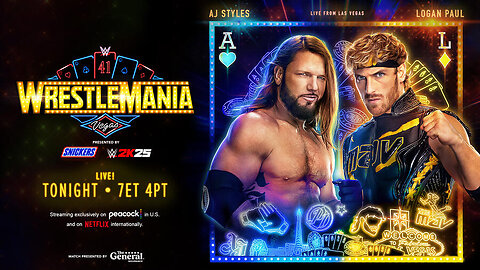 AJ Styles vs Logan Paul - WM41 Full Match HD