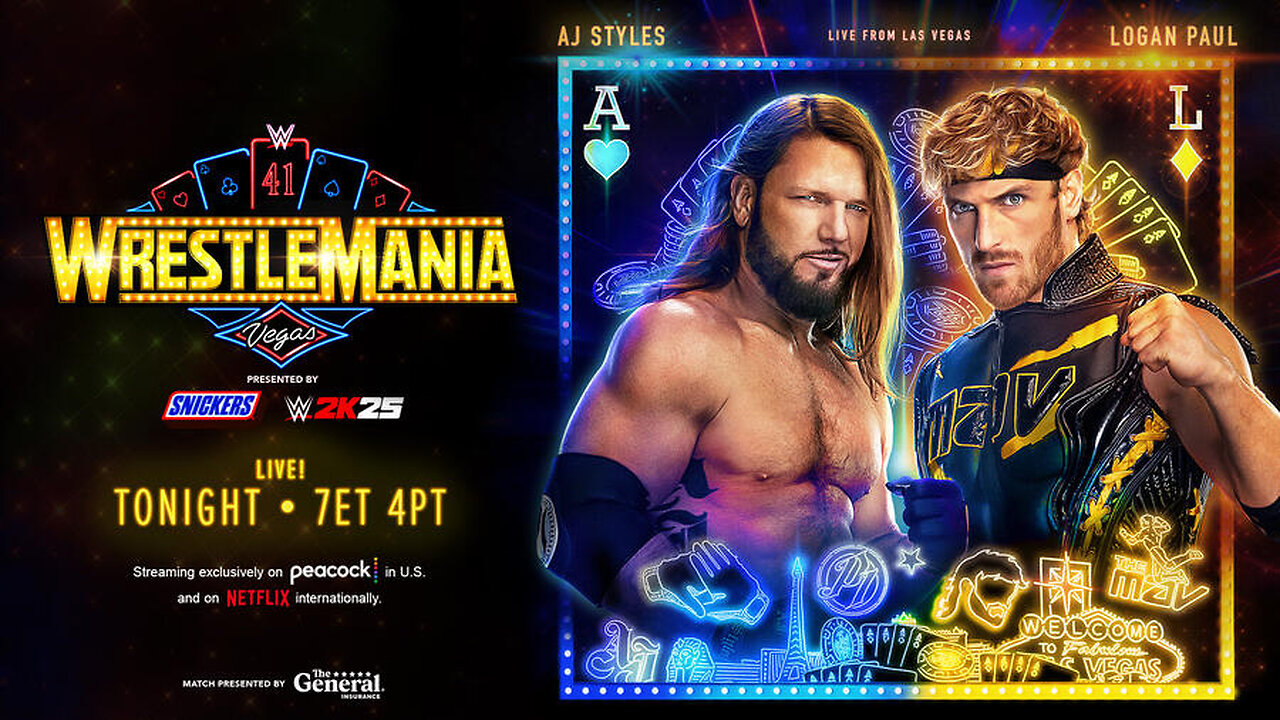 AJ Styles vs Logan Paul - WM41 Full Match HD
