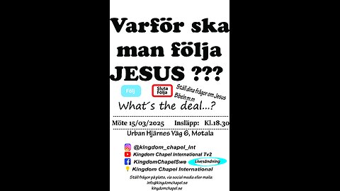 Part 2.... Q & A about the Bible / Vadå Följa Jesus möte Del 2.... 15/3/2025