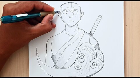 how to draw Avatar Aang ｜ the last airbender easy